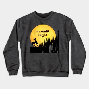 moon shadow,moonlit night Crewneck Sweatshirt